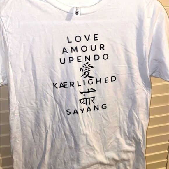 Girls next level apparel love languages T-shirt - Picture 1 of 4
